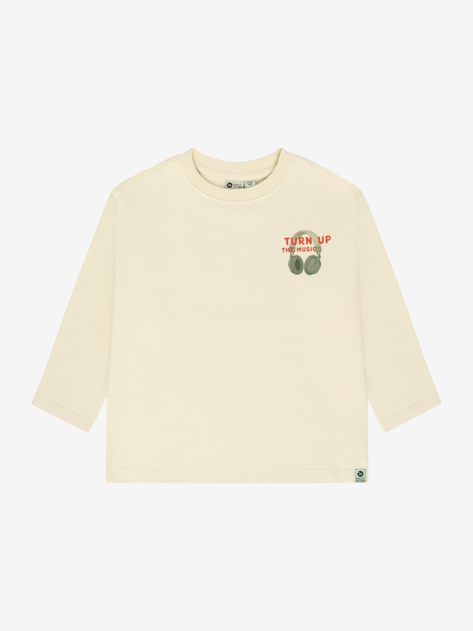 Daily Seven - t-shirt beige imprimé