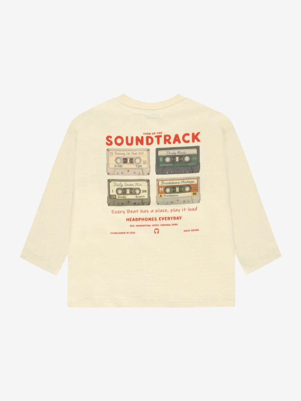 Daily Seven - t-shirt beige imprimé