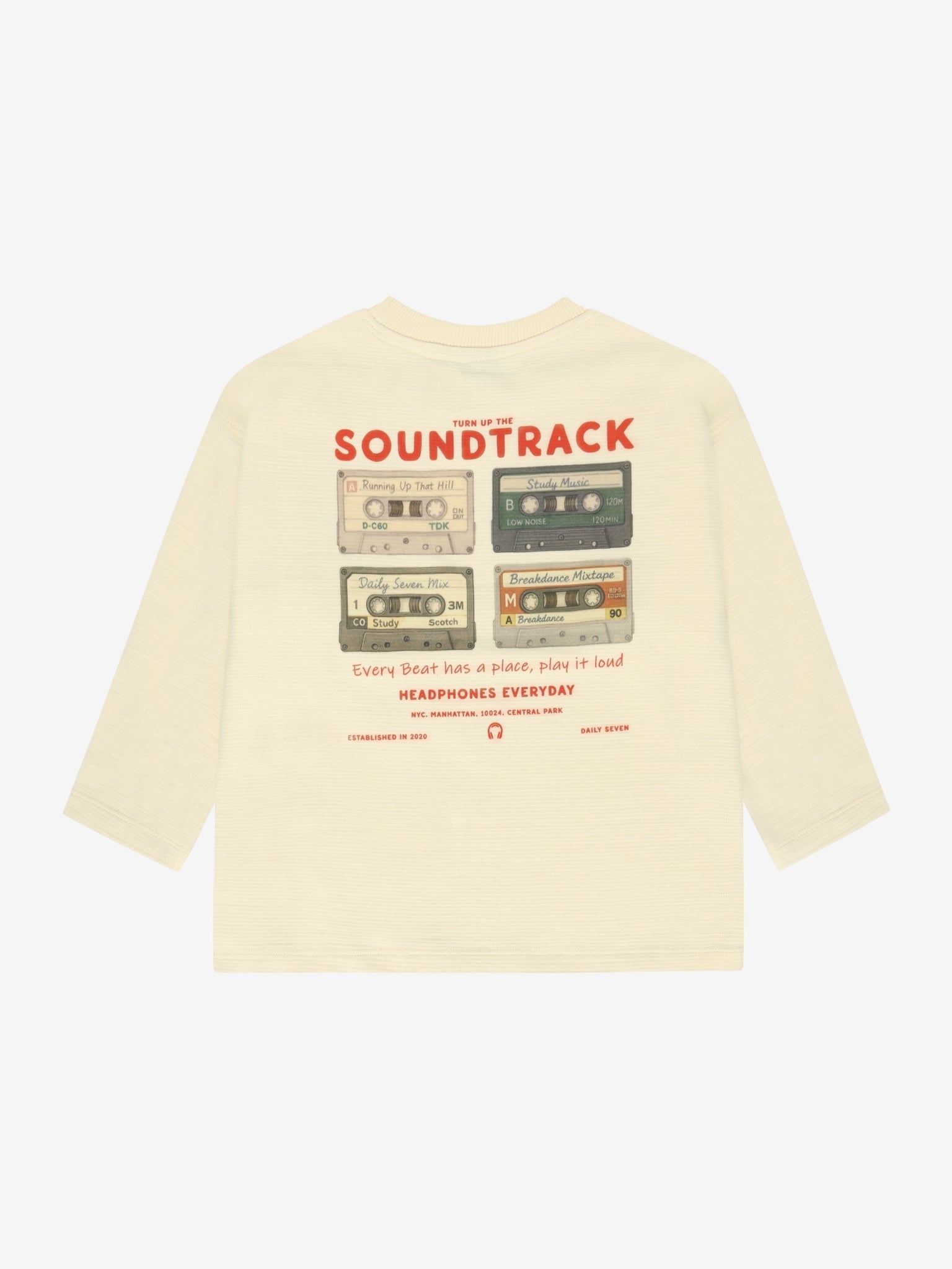 Daily Seven - t-shirt beige imprimé