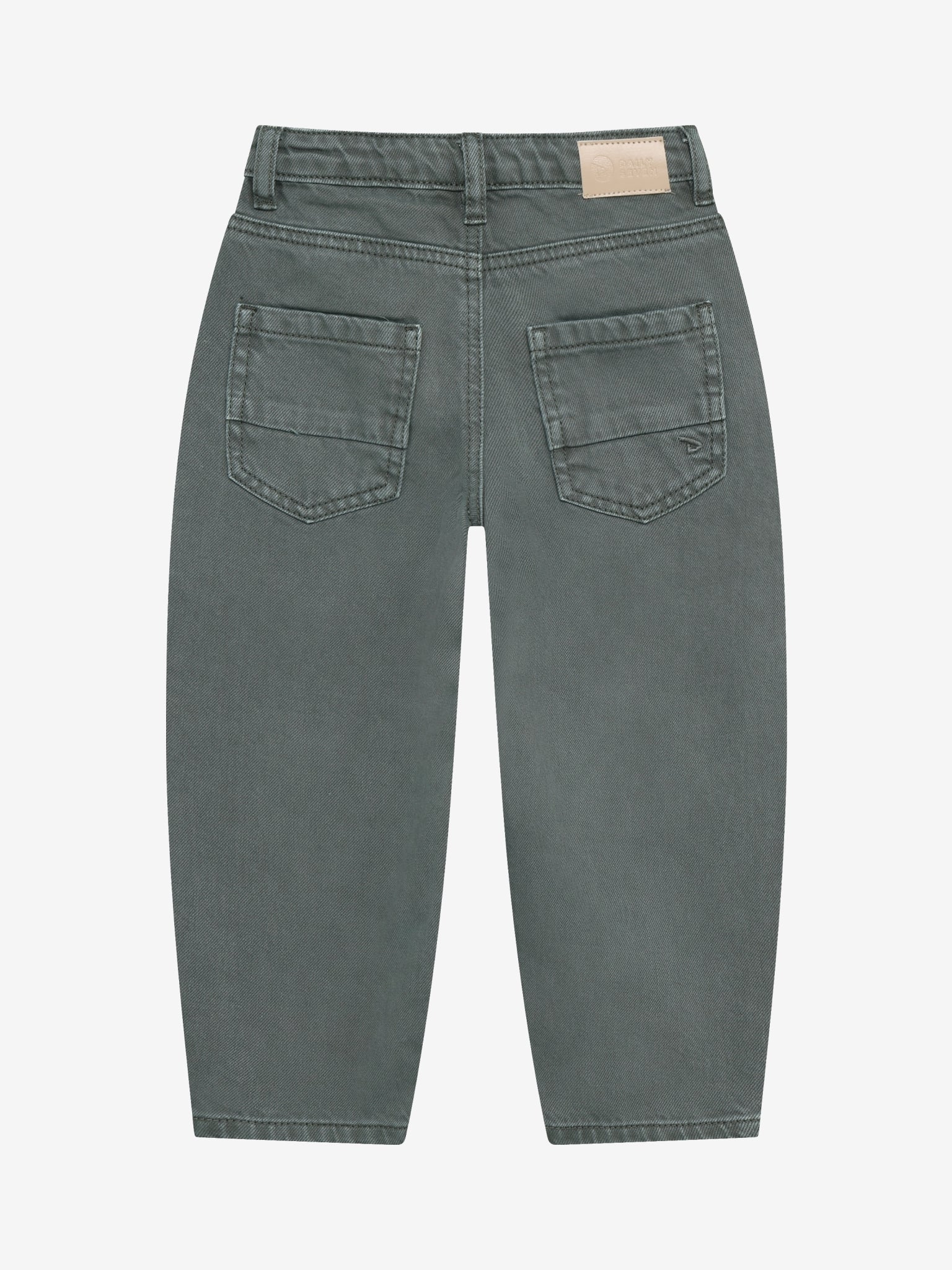 Daily Seven - Pantalon coupe barrel vert