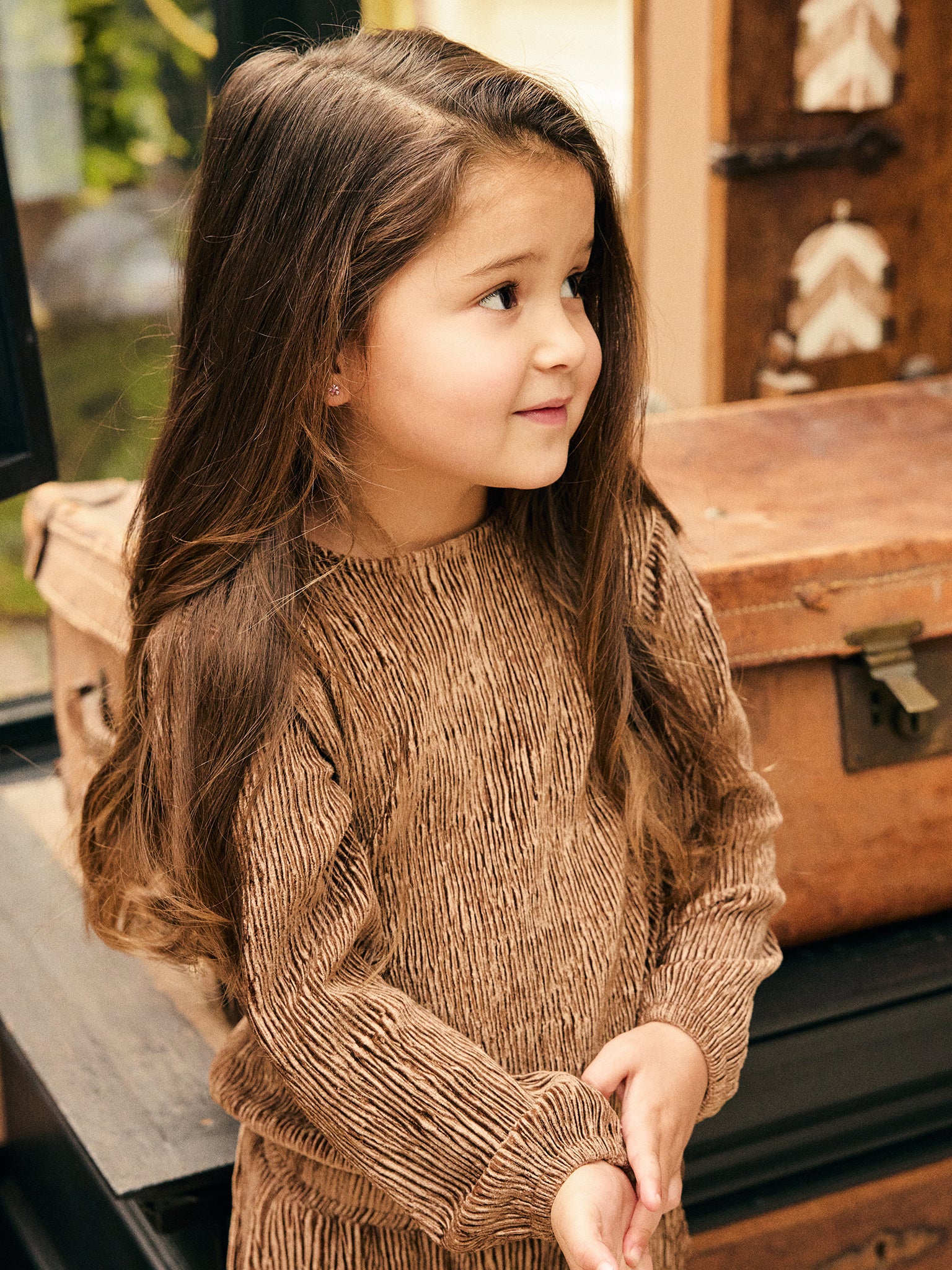Daily Seven - T-shirt manches longues en velours