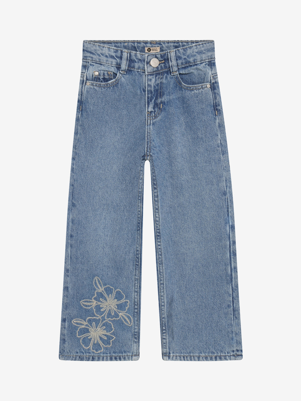 Daily Seven - Jean coupe large brodé