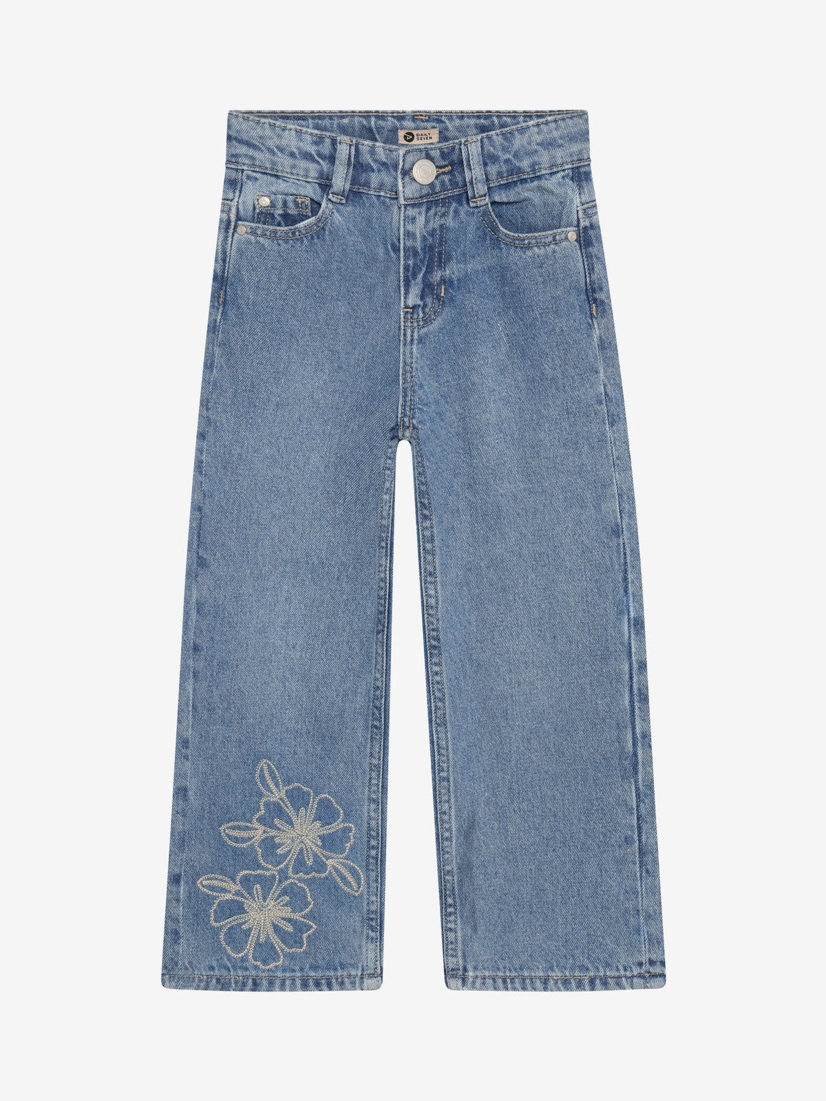 Daily Seven - Jean coupe large brodé