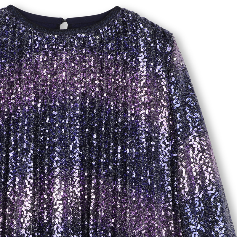 BILLIEBLUSH . Robe plissee indigo blue