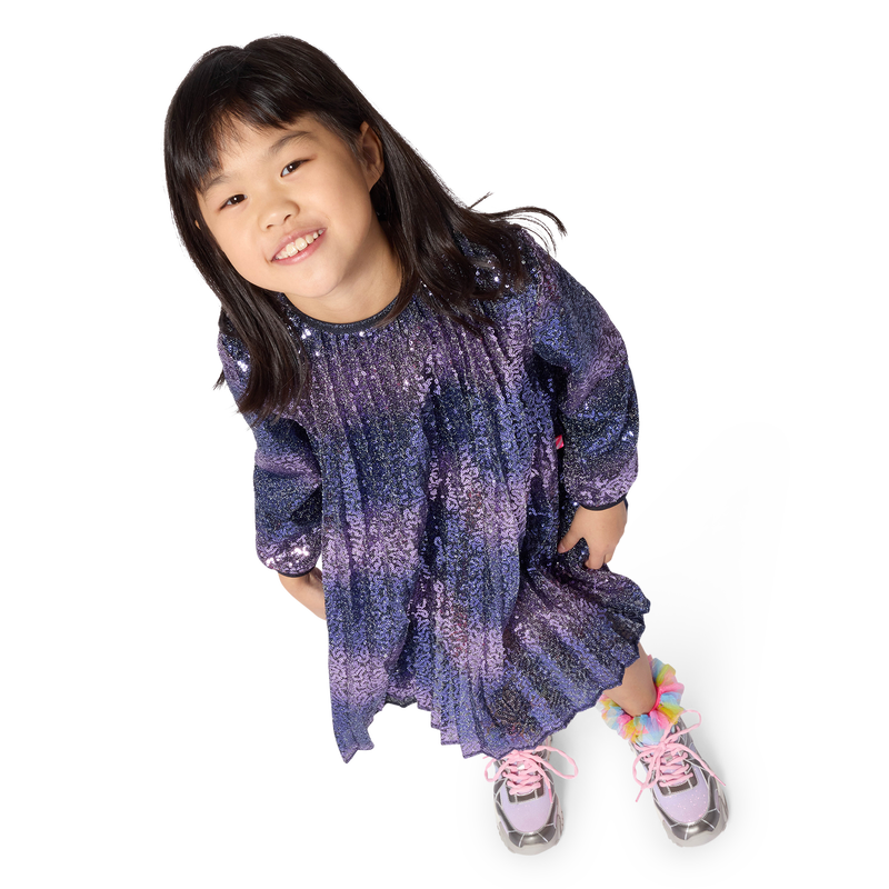 BILLIEBLUSH . Robe plissee indigo blue