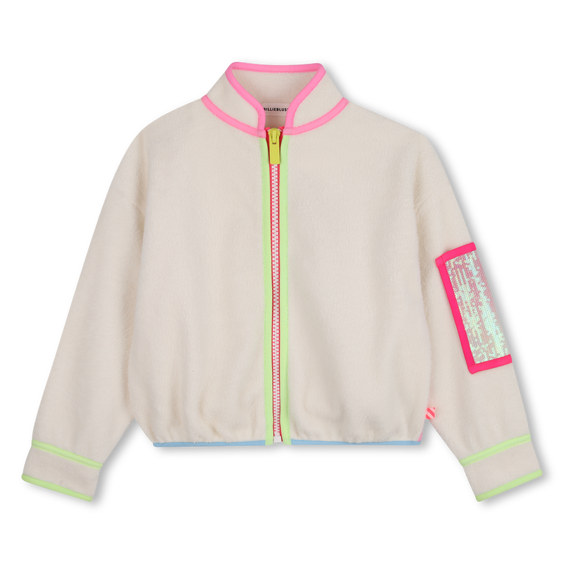 BILLIEBLUSH . Cardigan en tissu peluche