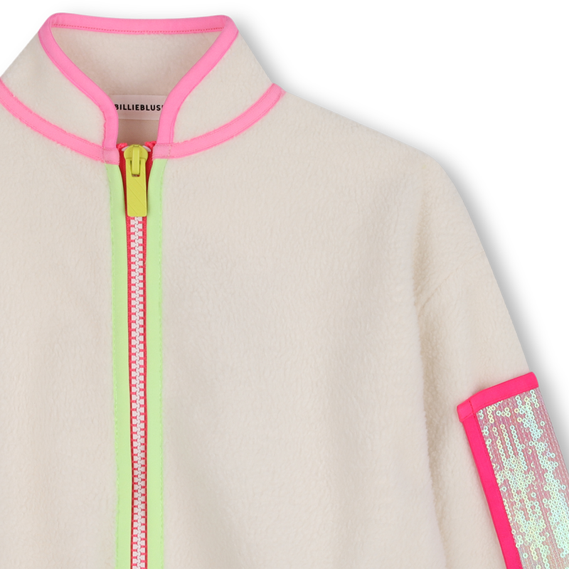 BILLIEBLUSH . Cardigan en tissu peluche