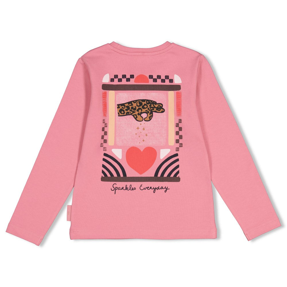 Jubel * T-shirt manches longues imprimé dos rose