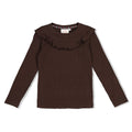 Jubel * T-shirt manches longues côtelé marron