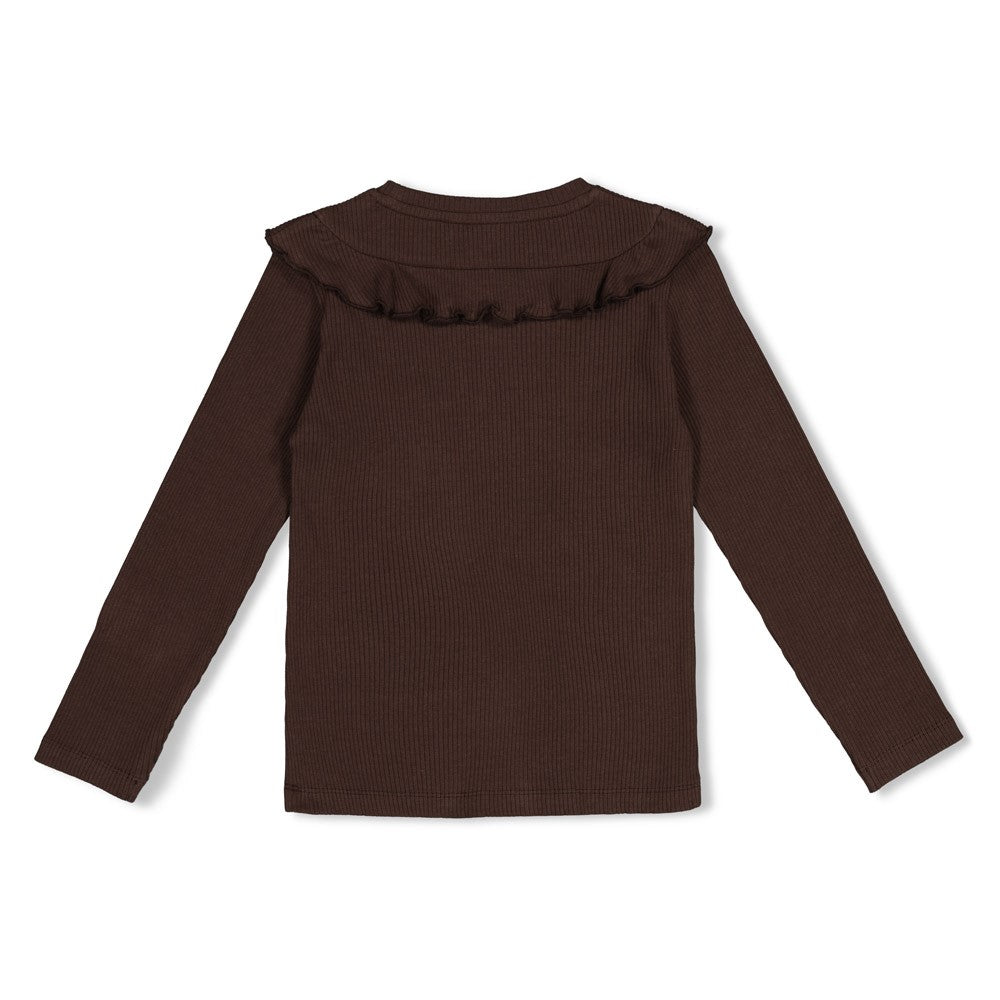Jubel * T-shirt manches longues côtelé marron