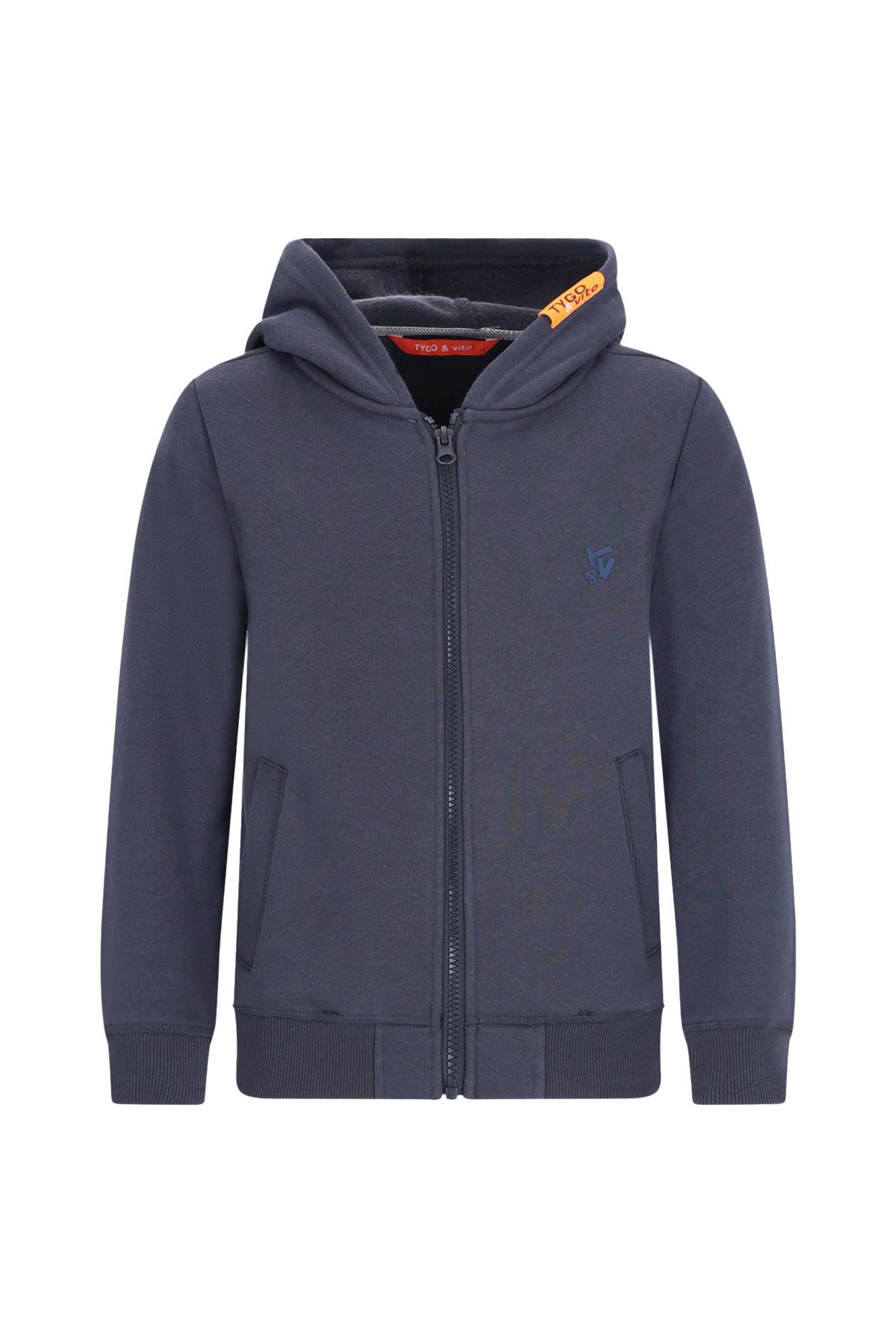 TYGO&vito Sweat à capuche Zip Coton gris foncé