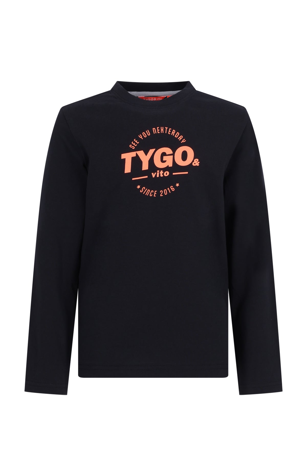 TYGO&vito T-shirt manches longues avec imprimé noir