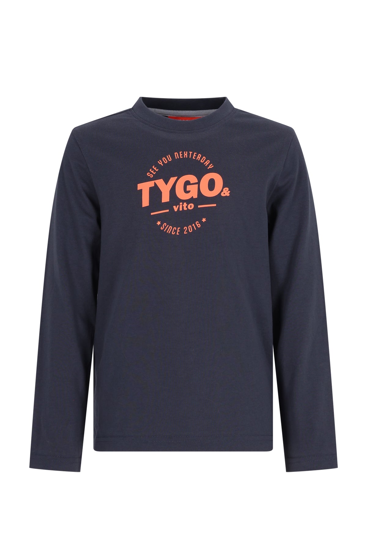 TYGO&vito T-shirt manches longues avec imprimé gris foncé