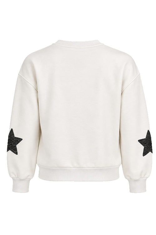 B.NOSY *Collection fêtes*  Pull Shana blanc étoile